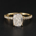 Hidden Halo Engagement Ring Featuring 2.33 CT Cushion Moissanite 4