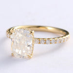 Hidden Halo Engagement Ring Featuring 2.33 CT Cushion Moissanite 6