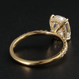 2.33 CT Cushion Moissanite Hidden Halo Pave Setting Engagement Ring - farrellouise