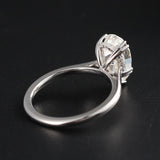 Hidden Halo Engagement Ring Featuring 3.23 CT Pear Moissanite 6