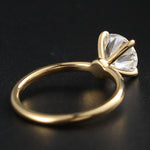 Solitaire Engagement Ring Featuring 2.0 CT Round Moissanite 6