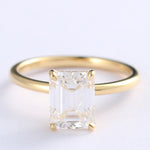 Hidden Halo Engagement Ring Featuring 2.75 CT Emerald Moissanite 1