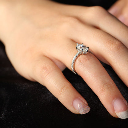 Hidden Halo Engagement Ring Featuring 2.0 CT Marquise Moissanite 5