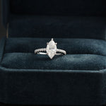 Hidden Halo Engagement Ring Featuring 2.0 CT Marquise Moissanite 4