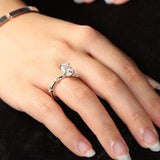 Dainty Pave Engagement Ring Featuring 2.50 CT Oval Moissanite 4