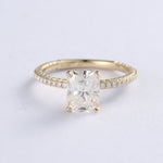 Hidden Halo Engagement Ring Featuring 3.65 CT Radiant Moissanite 1
