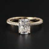 Hidden Halo Engagement Ring Featuring 3.65 CT Radiant Moissanite 2