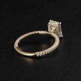 Hidden Halo Engagement Ring Featuring 3.65 CT Radiant Moissanite 4