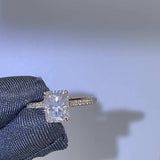 Hidden Halo Engagement Ring Featuring 3.65 CT Radiant Moissanite 7