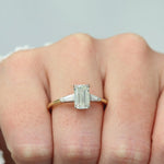 1.70 CT Emerald Three Stone F/VS1 Diamond Engagement Ring 1