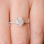 1.21 CT Cushion Halo E/VS1 Diamond Engagement Ring 5