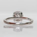 1.42 CT Round Hidden Halo & Pave F/VS1 Diamond Engagement Ring 4