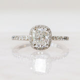 1.21 CT Cushion Halo E/VS1 Diamond Engagement Ring 1