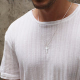 Mens Cross Pendant Necklace