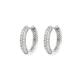 0.7 TCW Round Moissanite Pave Hoop Earrings