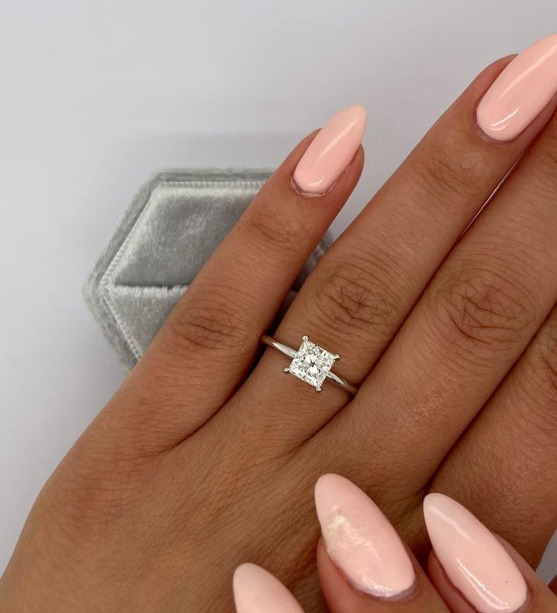 Princess Solitaire Lab Grown Diamond Engagement Ring