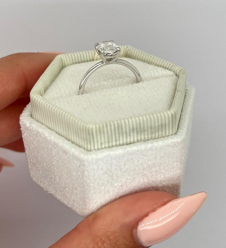 Oval Solitaire Lab Grown Diamond Engagement Ring