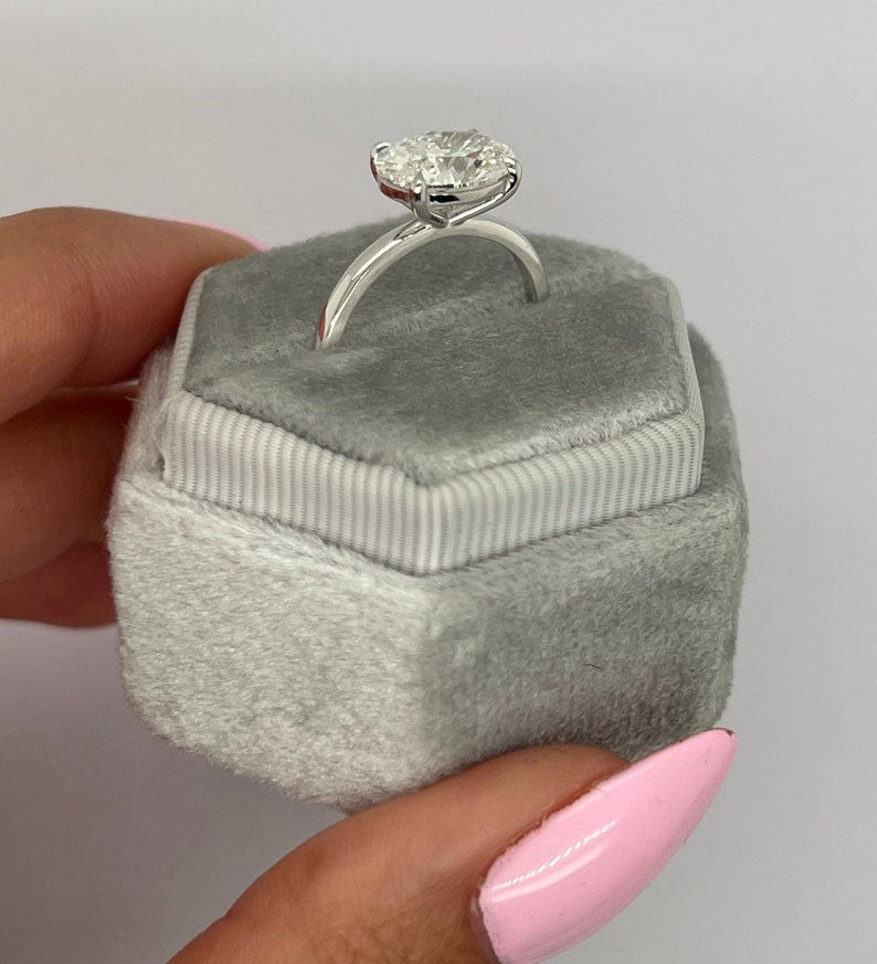 Oval Solitaire Lab Grown Diamond Engagement Ring