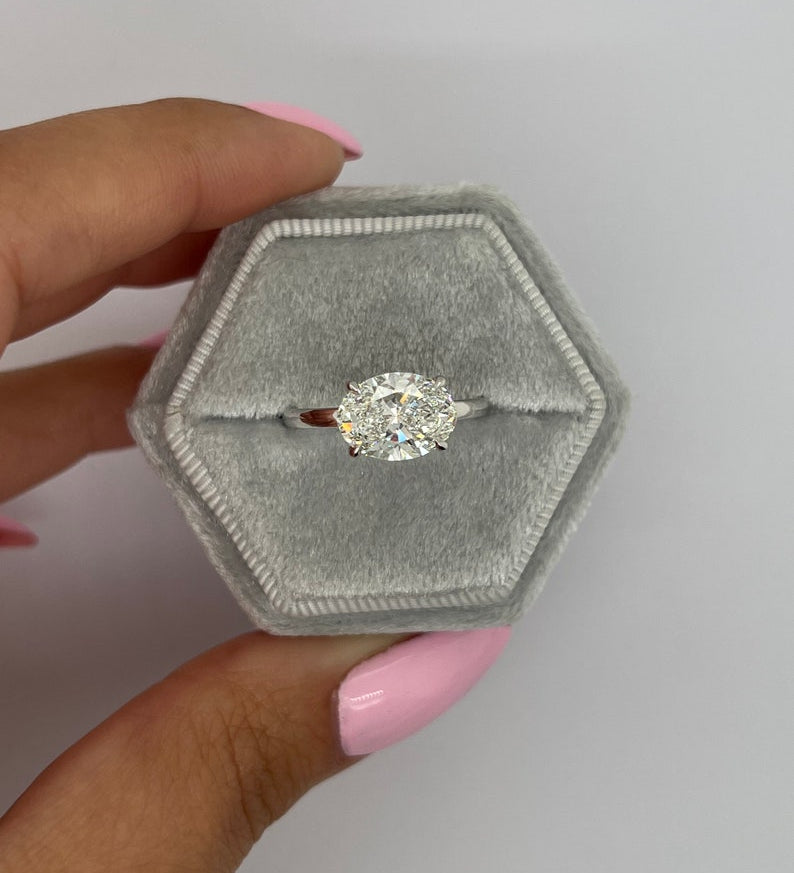 Oval Solitaire Lab Grown Diamond Engagement Ring