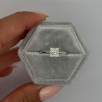 1.0 CT Princess Solitaire CVD E/VS2 Diamond Engagement Ring 8