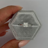 1.0 CT Princess Solitaire CVD E/VS2 Diamond Engagement Ring 8