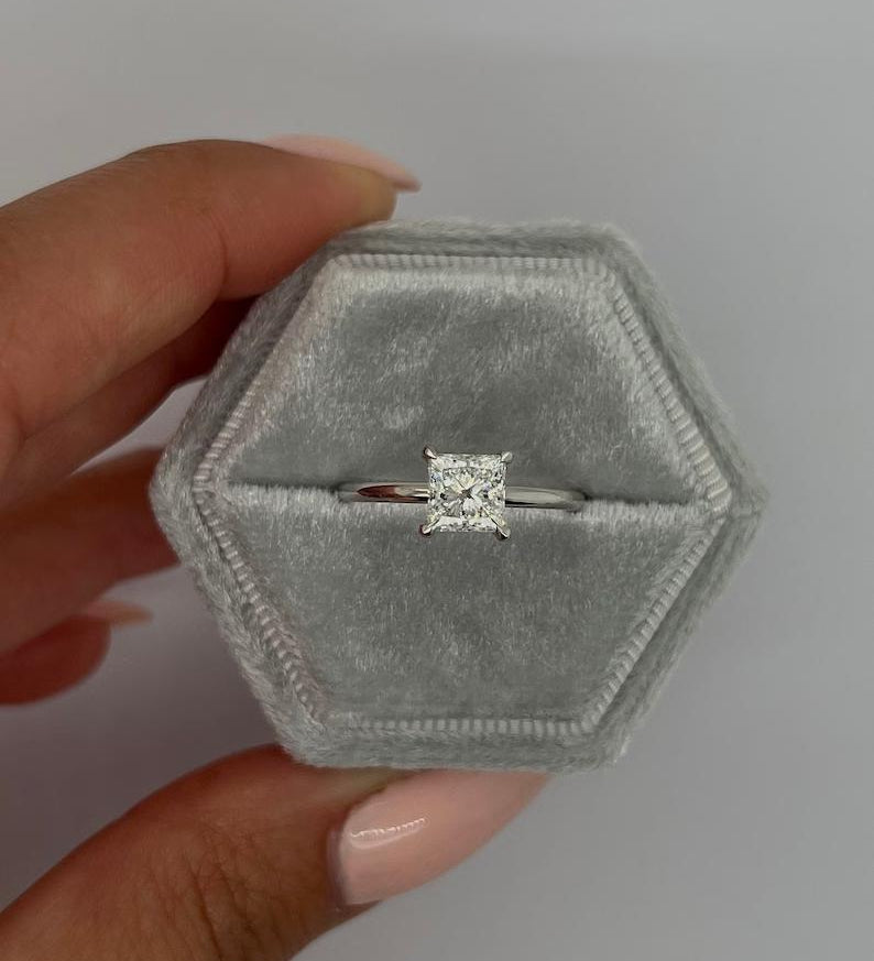 Princess Solitaire Lab Grown Diamond Engagement Ring