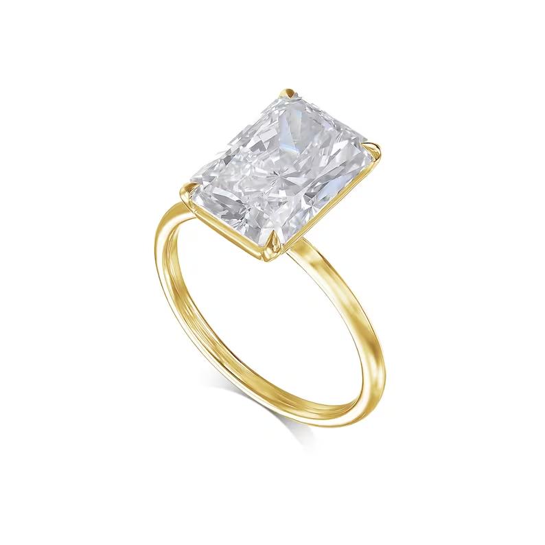 Radiant Solitaire Lab Grown Diamond Engagement Ring