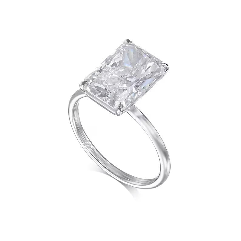 Radiant Solitaire Lab Grown Diamond Engagement Ring