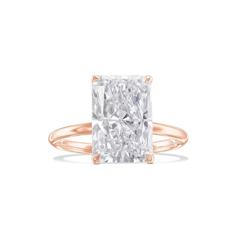 Radiant Solitaire Lab Grown Diamond Engagement Ring