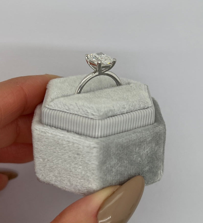Radiant Solitaire Lab Grown Diamond Engagement Ring