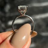 5.0 CT Emerald Solitaire CVD E/VS2 Diamond Engagement Ring 5