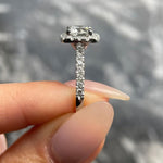 1.50 CT Round Halo CVD E/VS2 Diamond Engagement Ring 7