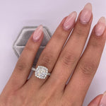 1.50 CT Round Halo CVD E/VS2 Diamond Engagement Ring 3