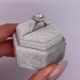 1.50 CT Round Halo CVD E/VS2 Diamond Engagement Ring 6