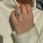 5.0 CT Emerald Solitaire CVD E/VS2 Diamond Engagement Ring 9