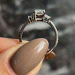 1.0 CT Emerald Three Stone CVD C/VS2 Diamond Engagement Ring 3