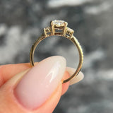 1.0 CT Radiant Three Stone CVD E/VS2 Diamond Engagement Ring 2