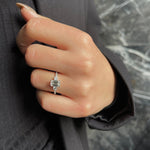 1.0 CT Emerald Three Stone CVD C/VS2 Diamond Engagement Ring 4