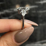 4.0 CT Oval Three Stones Lab Grown Diamond Engagement Ring