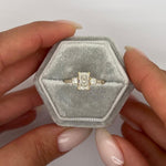 1.0 CT Radiant Three Stone CVD E/VS2 Diamond Engagement Ring 6