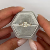 1.0 CT Radiant Three Stone CVD E/VS2 Diamond Engagement Ring 6