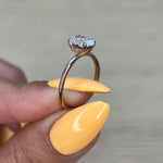 1.0 CT Oval Solitaire CVD E/VS2 Diamond Engagement Ring 4