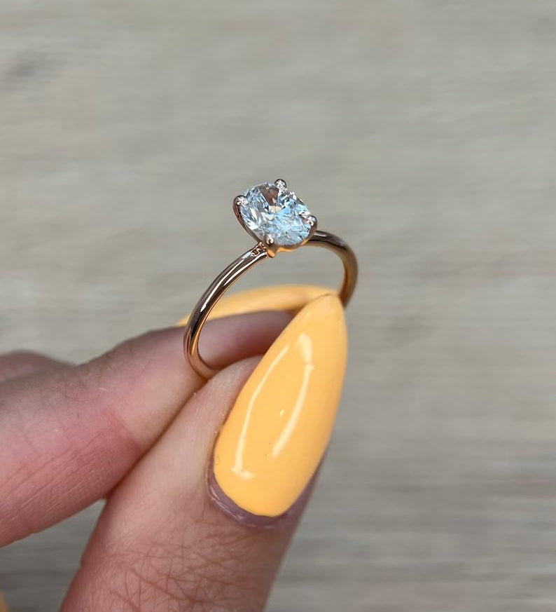 Oval Solitaire Lab Grown Diamond Engagement Ring