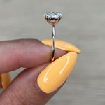 1.0 CT Oval Solitaire CVD E/VS2 Diamond Engagement Ring 6