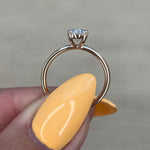 1.0 CT Oval Solitaire CVD E/VS2 Diamond Engagement Ring 7