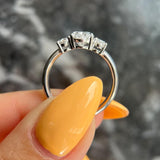 1.50 CT Oval Three Stones CVD E/VS2 Diamond Engagement Ring 5