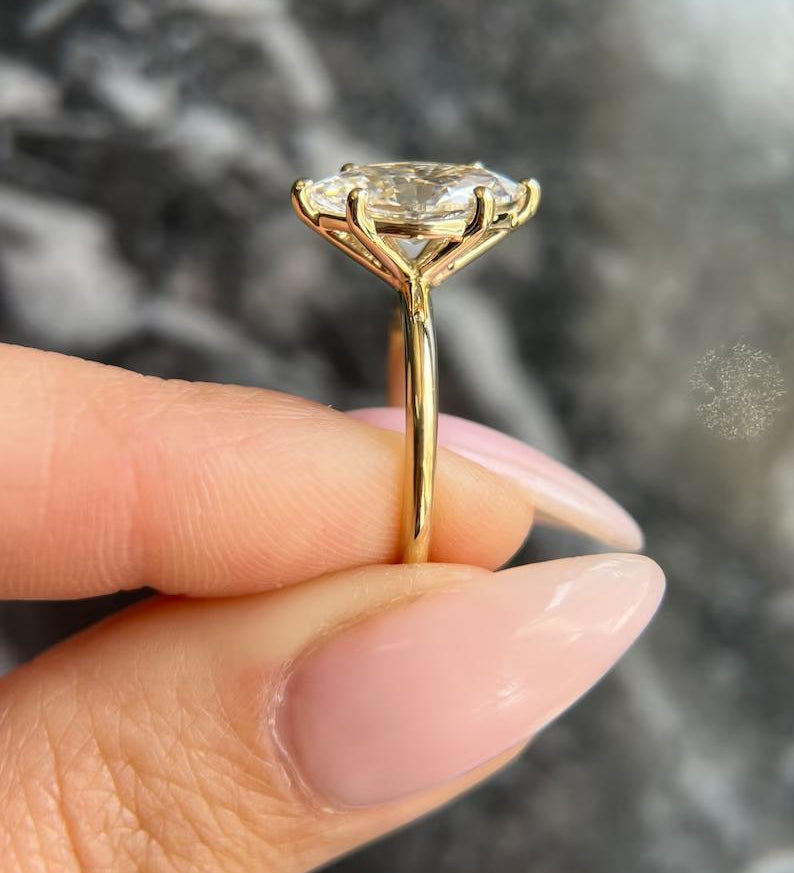 Marquise Solitaire Lab Grown Diamond Engagement Ring