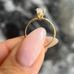 1.0 CT Oval Hidden Halo CVD E/VS2 Diamond Engagement Ring 3