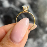 1.0 CT Oval Hidden Halo CVD E/VS2 Diamond Engagement Ring 3