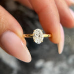 1.0 CT Oval Hidden Halo CVD E/VS2 Diamond Engagement Ring 1